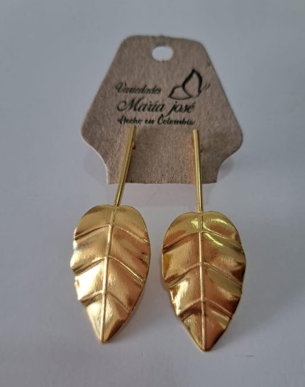 Aretes Hoja en Bronce