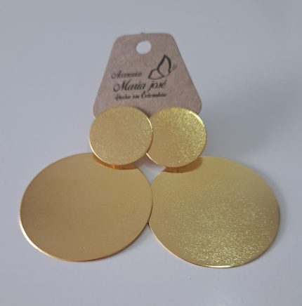 Aretes Círculo Doble Grande Bronce