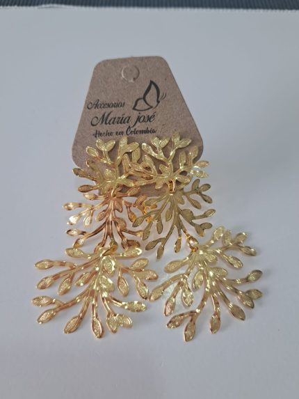 Aretes Diseño Rama Bronce