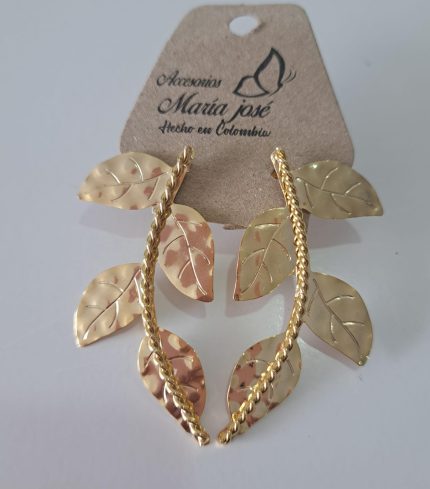 Aretes Hojitas en Rama