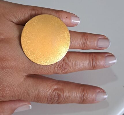 Anillo Circulo Plano Dorado