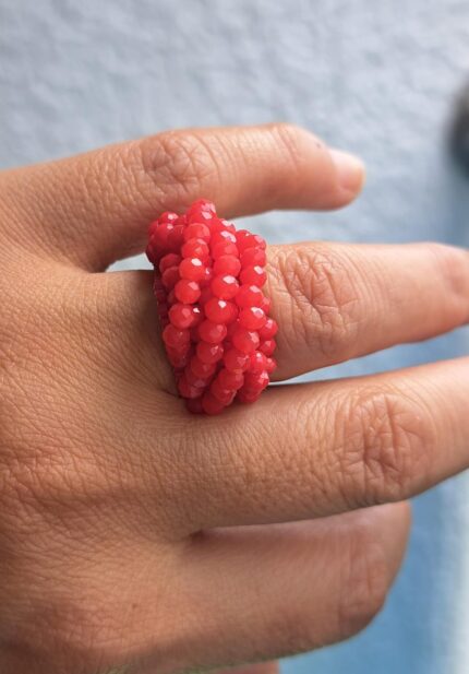 Anillo en Murano y Miyuki