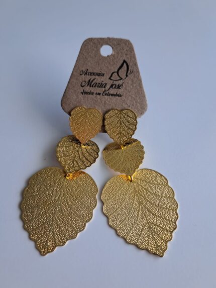 Aretes Triple Hoja Planos