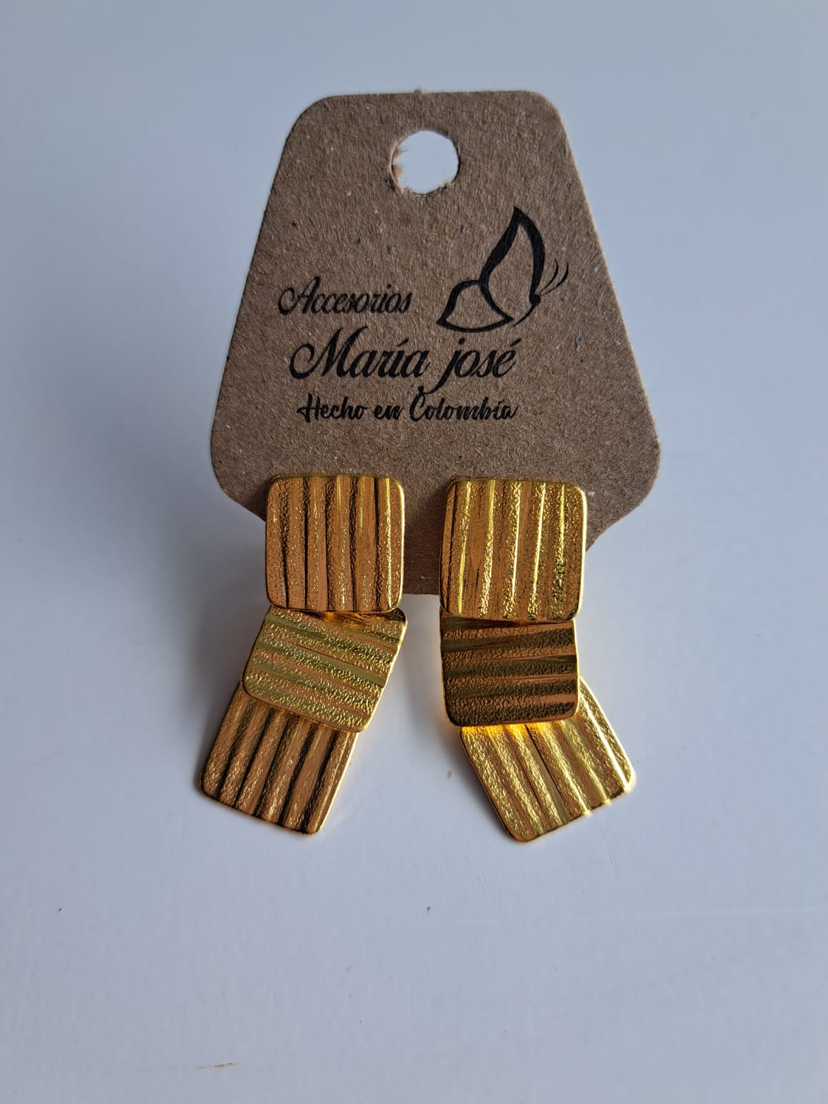ARETES TRES CUADRITOS
