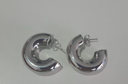 Candongas Lisas Plateadas