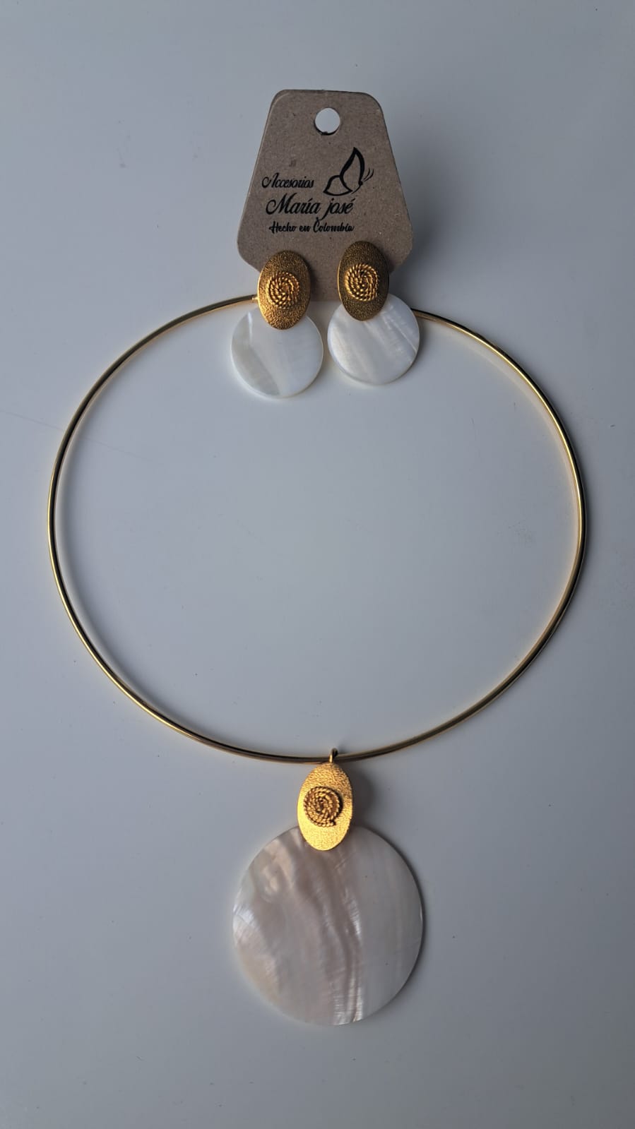 JUEGO GUAYA DIJE PRECOLOM NACAR