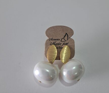 Aretes Topos Perla Grande