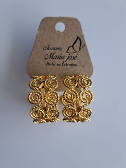 Candongas Espiral Doble Bronce