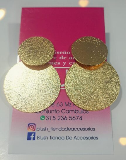 Aretes Doble Círculo Liso