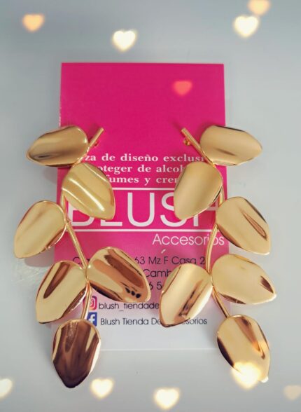 Aretes Diseño Hojas en Rama