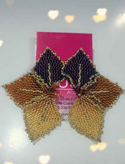 Aretes Tejido Media Flor
