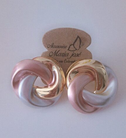 Aretes Topos Aros Tricolor