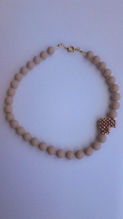 Collar Balines Dije Corazón Murano