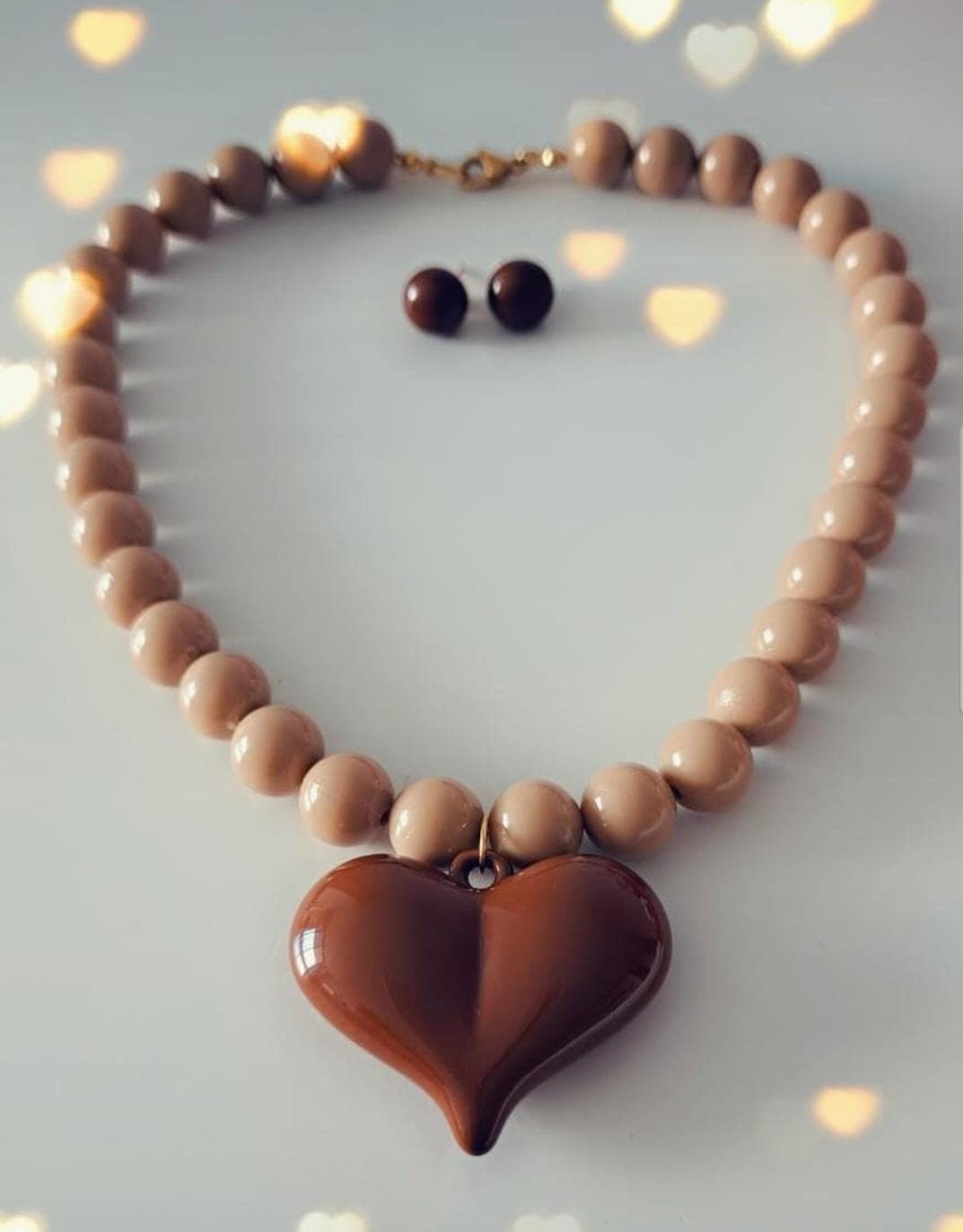 Collar corazon Cafe y Topos